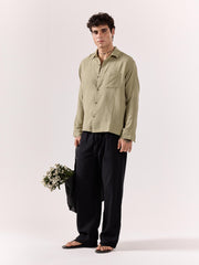 Pista Green Gauze Holiday Shirt